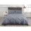 Pintuck Bedding Set Grey King Size Duvet Cover 1