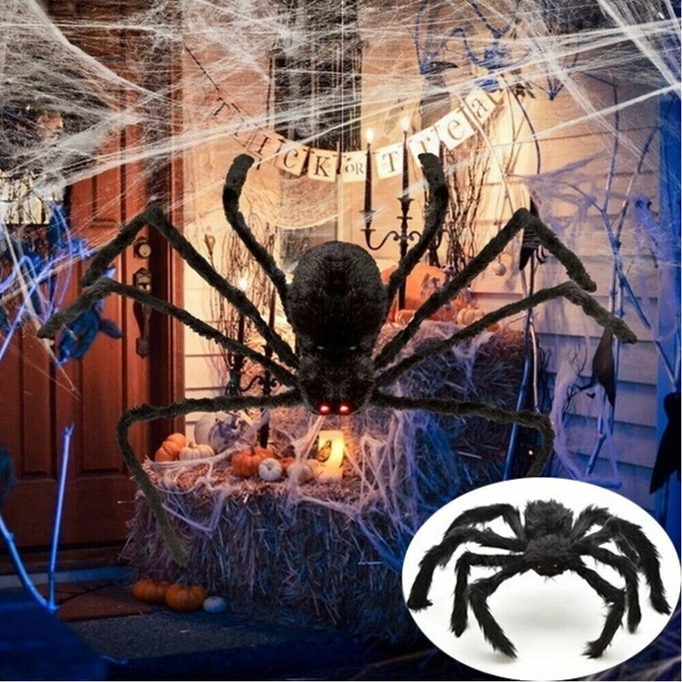 30CM Halloween Scary Black Big Spider Props Party Bar Home Decor