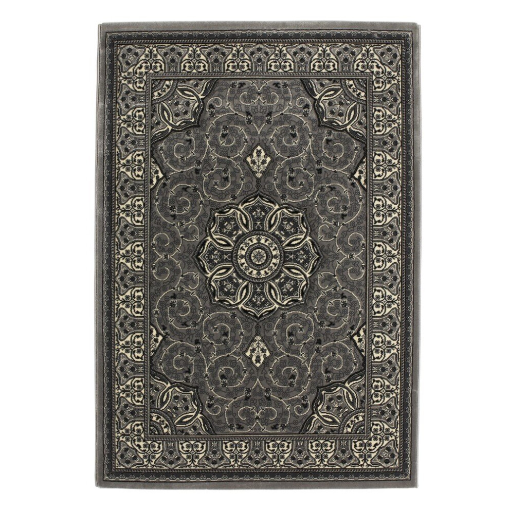 (67x240cm (Runner)) Heritage Hallway Runners 4400 in Grey Traditional Soft Powerloomed Mats