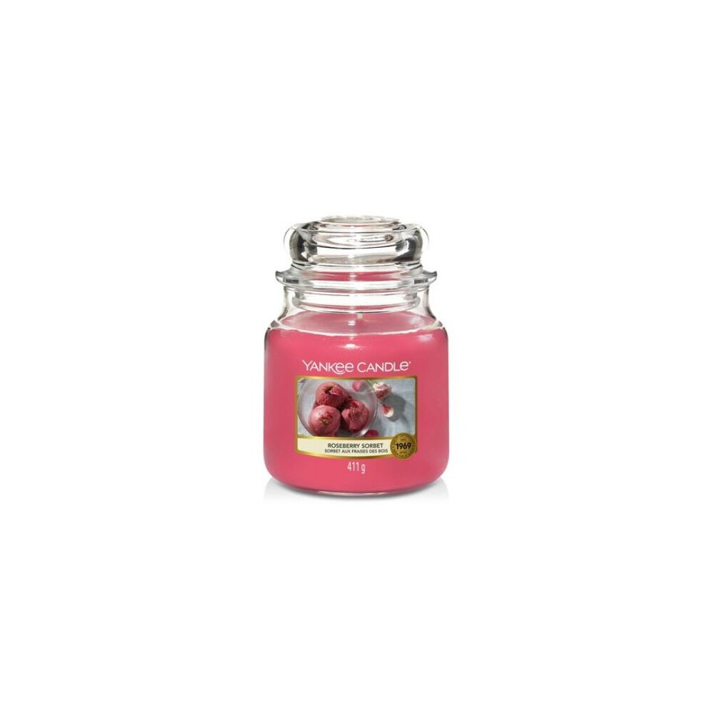 Yankee Candle Medium Jar Garden Hideaway Collection Roseberry Sorbet