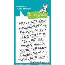 Lawn Fawn Wavy Sayings Transparante Stempels