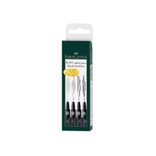 Faber Castell Drawing Pen Pitt Artist Set 4x Black Fineliner