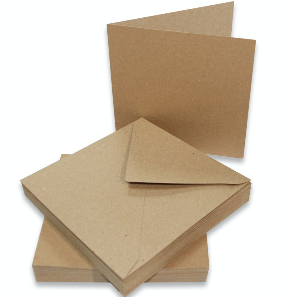 Craft UK Cards & Envelopes 6x6 Inch Kraft