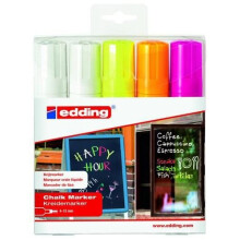 Gessetti liquidi - EDDING - E4090 - Assortimento di 5 - Taglia XL - Colori fluo