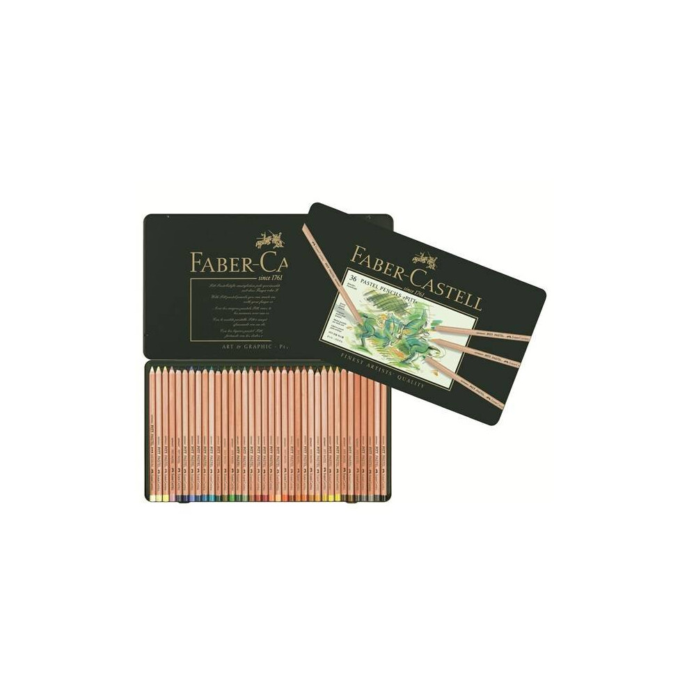 Faber Castell Pastel Pencil Pitt Metal Wallet With 36 Pieces