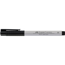 Faber-Castell Art & Graphic Pitt Artist Pen Brush Stylo encre de Chine Gris froid I Stylo Pitt simple pour l'art, l'artisanat, le dessin, les c