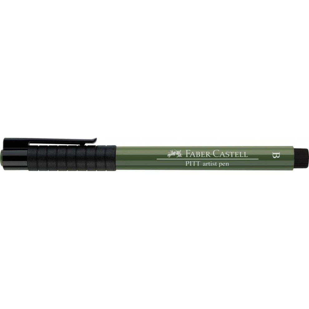 Faber Castell Indian Ink Artist Pen Brush 174 Chromium Green Opaque