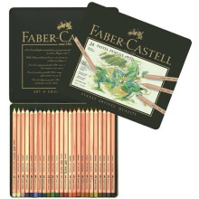 Faber Castell Pastel Pencil Pitt Metal Wallet With 24 Pieces