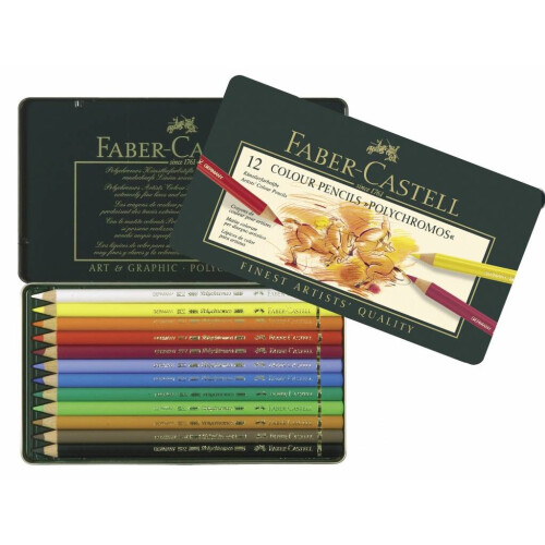 Faber-Castell Faber Castell F110012 Polychromos Farbstifte, 12er-Etui