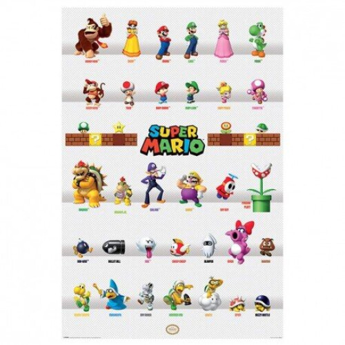 Nintendo Super Mario Character Parade Maxi Poster, 61 x 91.5cm