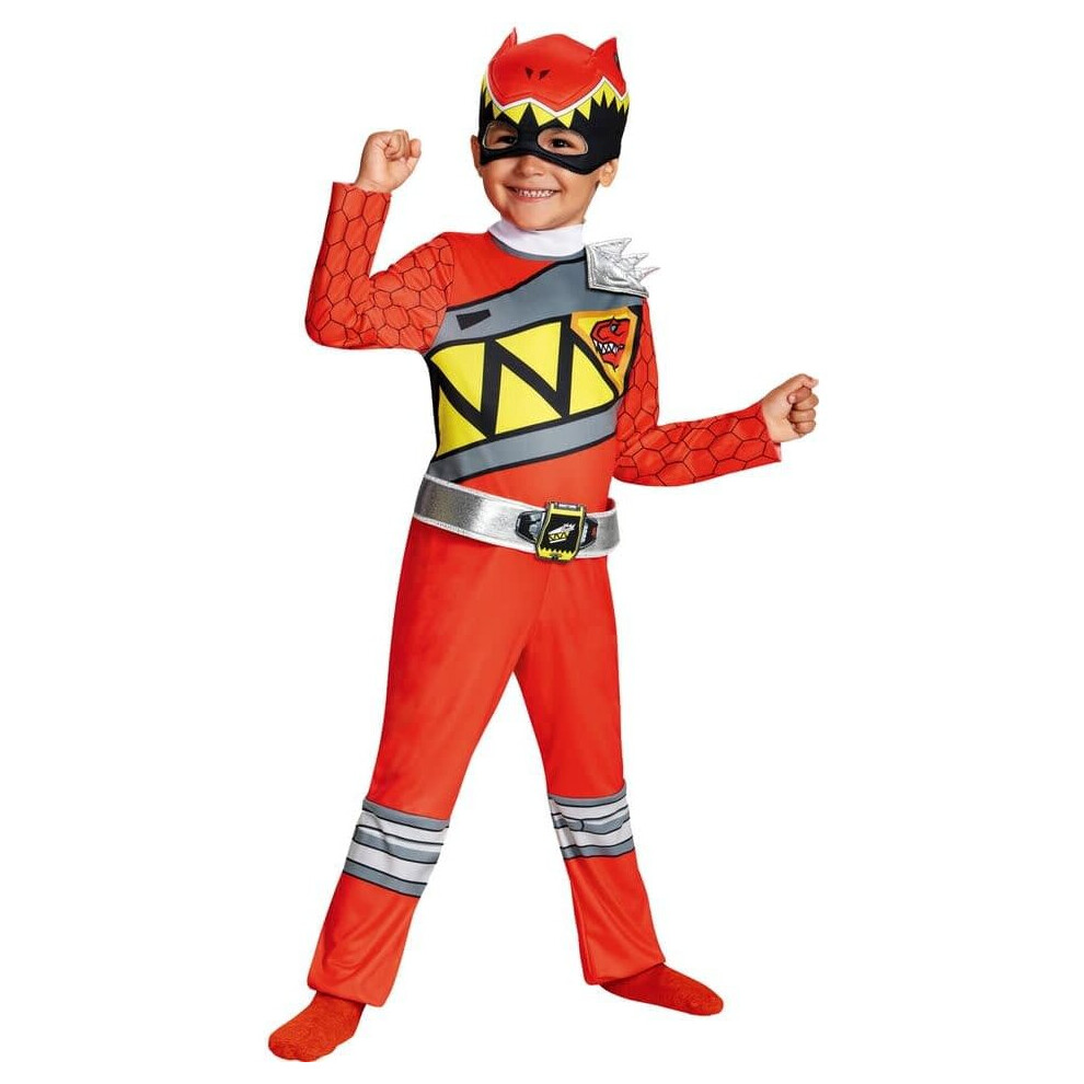 (S (4-6)) Red Ranger Dino Toddler Costume