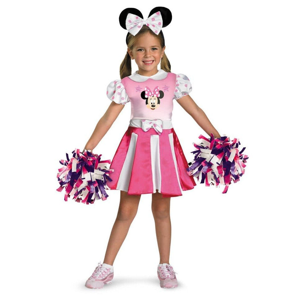 (S (4-6)) Minnie Mouse Cheerleader Child Costume