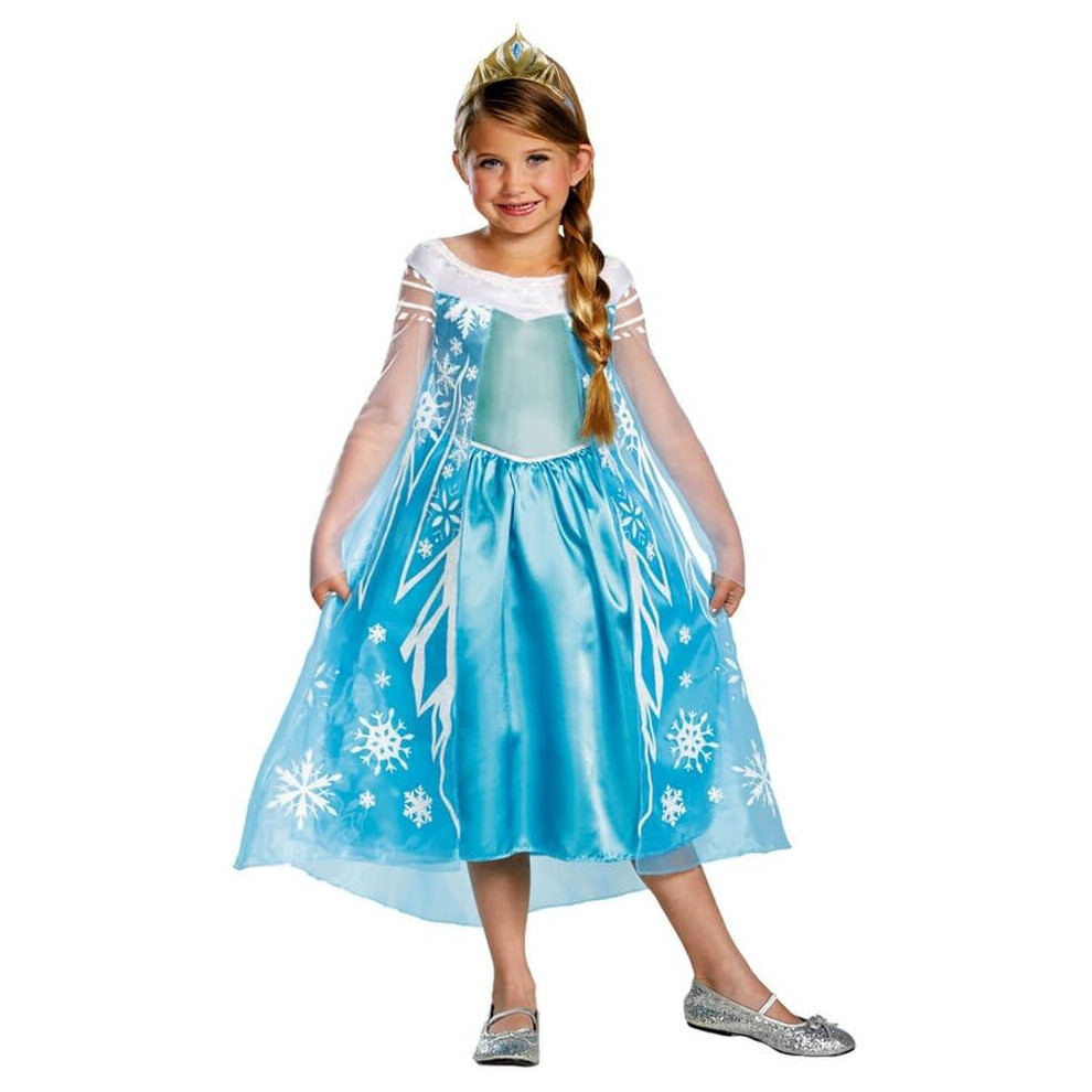 (L (10-12)) Elsa Frozen Child Costume