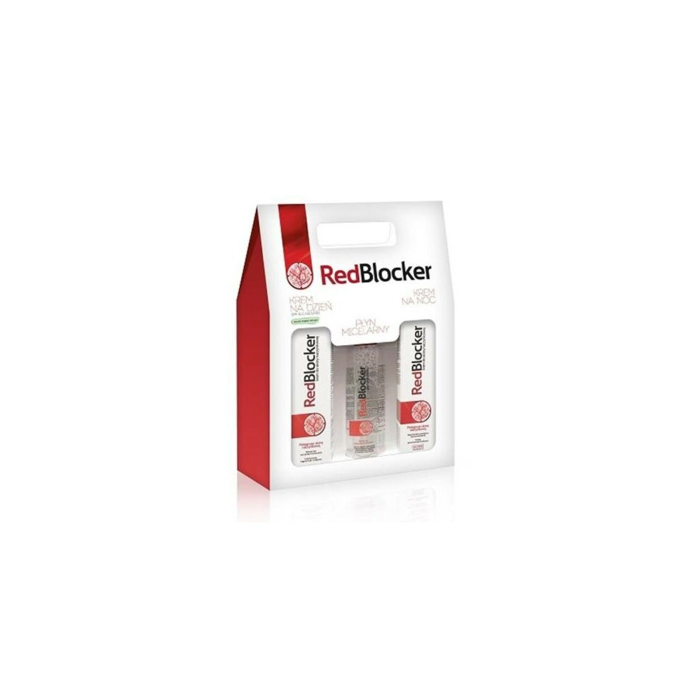 REDBLOCKER SET DAY CREAM/NIGHT CREAM/MICELLAR WATER/KREM NA NOC/NA DZIEN/PLYN