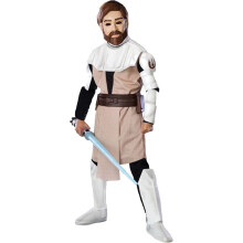 Star Wars Obi-Wan Kenobi Child Costume: Tunic with Collar and Armour Sleeves, Mask, Belt & Pants with Boot Tops