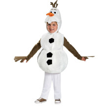 Vermomming baby Disney Frozen Olaf Deluxe peuterkostuum wit peuter M (3T-4T)