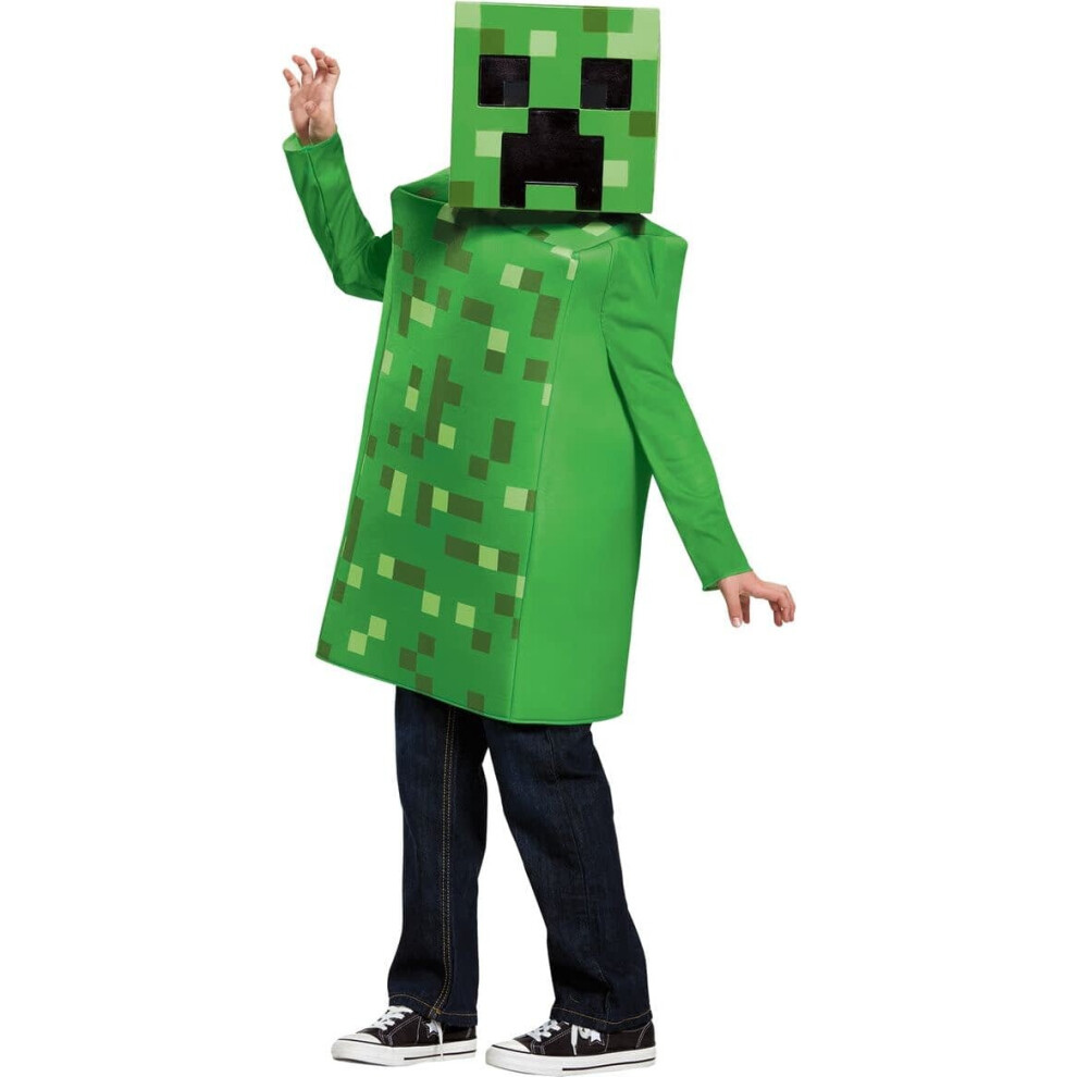 (L (10-12)) Minecraft Creeper Child Costume