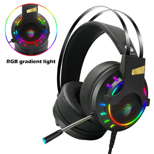 Gaming Headset LED Headphones USB Wired for PC Laptop PS4 Xbox One Computer