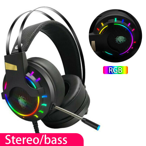 Gaming Headset LED Headphones USB Wired for PC Laptop PS4 Xbox One Computer 1