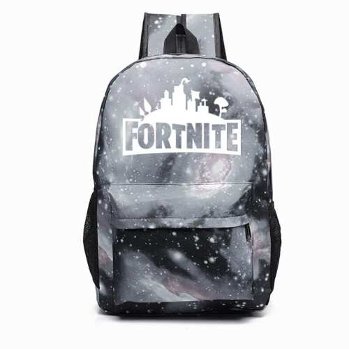 Fortnite Galaxy Shoulder Backpack Boy Girl GLOW IN DARK School Bag Rucksack