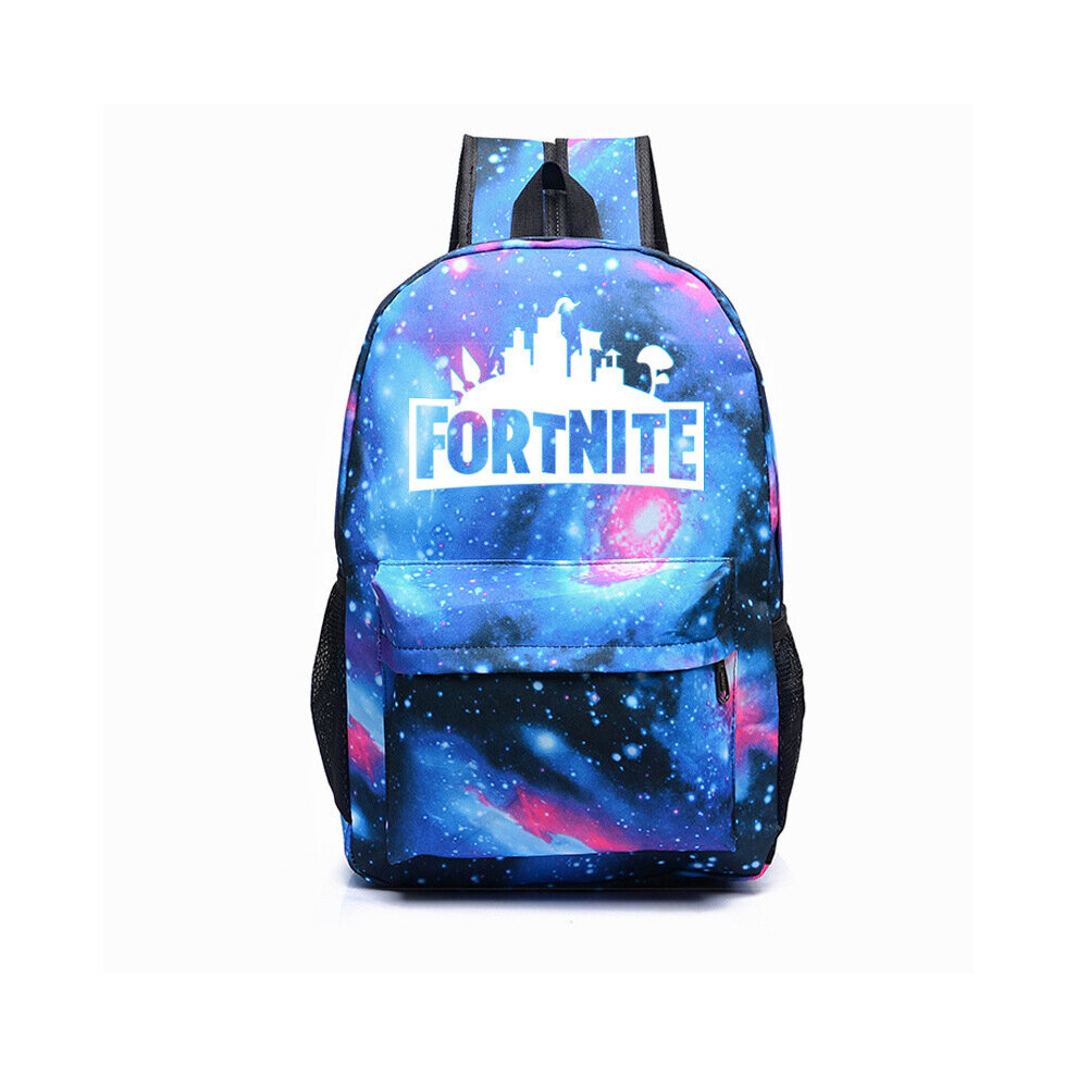 Fortnite Galaxy Shoulder Backpack Boy Girl GLOW IN DARK School Bag