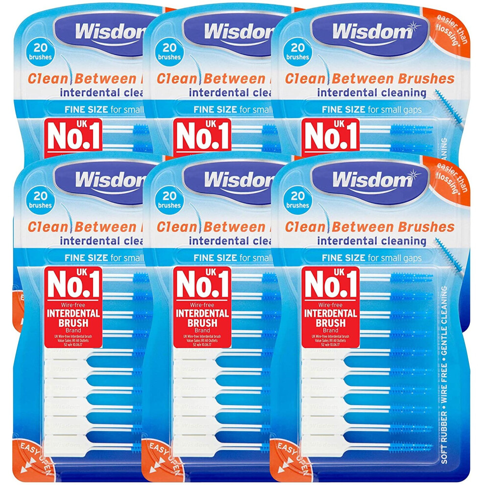 Blue 6X Wisdom Clean Between Interdental Brushes