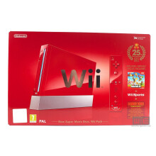 Red Nintendo Wii Console Mario 25th Anniversary Edition PAL - Refurbished