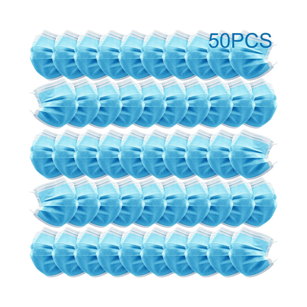 (50Pcs) 3-Ply Disposable Surgical Face Mask 795340170437