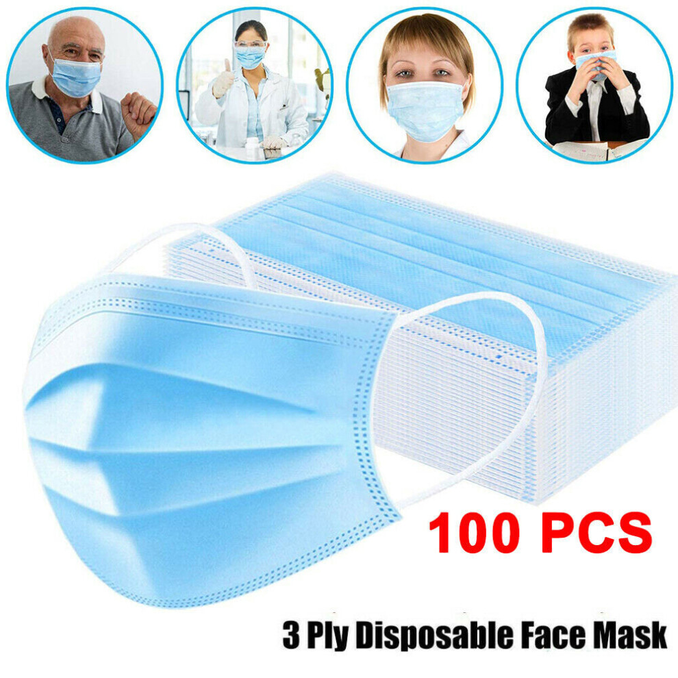 100Pcs Disposable Mouth Face Mask Dust-Proof Personal Protection Cover 795340870979