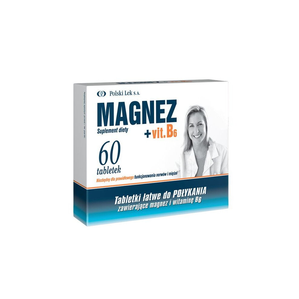 Sklep Polski Magnez + Vit.b6 Magnesium 60X Tablets Magne B6 Cramp Stress Fatigue Vitamin B