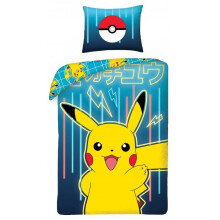 Jugendbettwäsche 140x200 Pokémon Pokémons Pikachu Pikaczu Kissenbezug 70x90 Kinder 12 Halantex