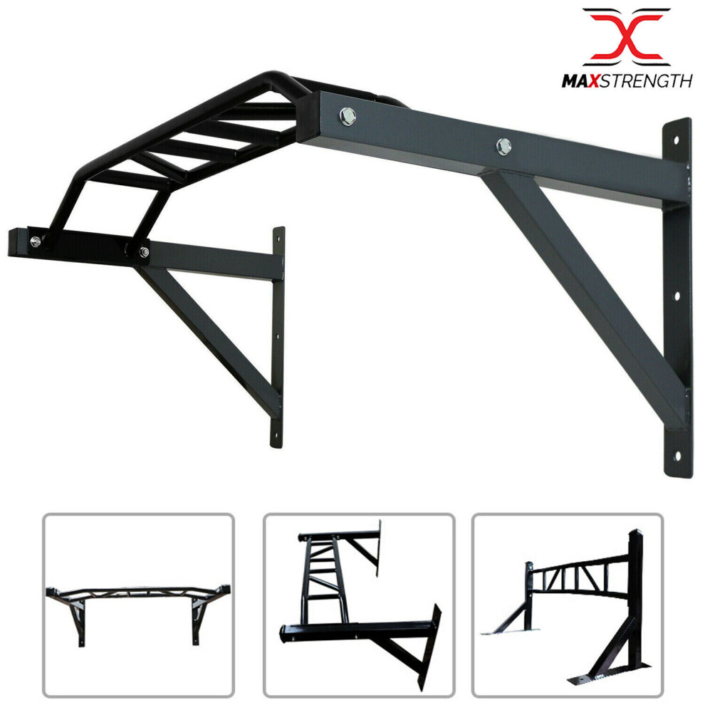 Monkey Wall Mounted Multi Grip Chin Ups Bracket Gym Exercise Chinning Workout 