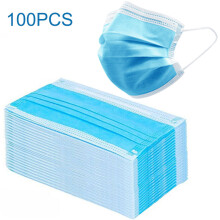 100 pièces Masque facial jetable, respirant et anti-poussière
