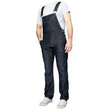 (Dark Blue, 38R) Enzo Jeans Mens Dungarees Denim Overalls Big King