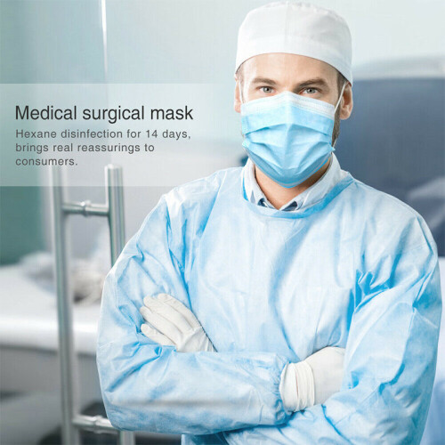 1000 Masques jetables pour le visage à 3 plis – couvre-visage, protection 2