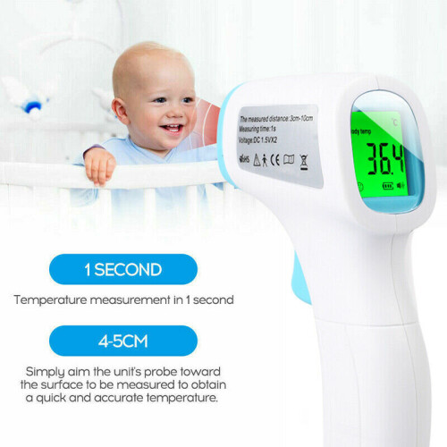 Non-contact IR Infrared LCD Digital Thermometer Forehead Body Temperature Meter 1