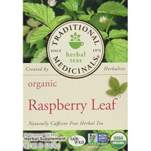 Traditional Medicinals, Feuille de Framboisier Biologique, Sans Caféine, 16 Sachets de Thé Emballés, 0,85 oz (24 g)
