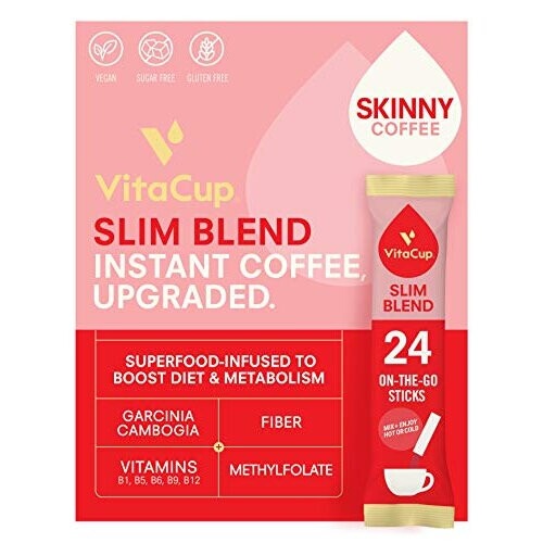 VitaCup, Café Instantané Mince, Torréfaction Moyenne, 24 Bâtonnets Monodoses, 0,13 oz (3,7 g) Chacun