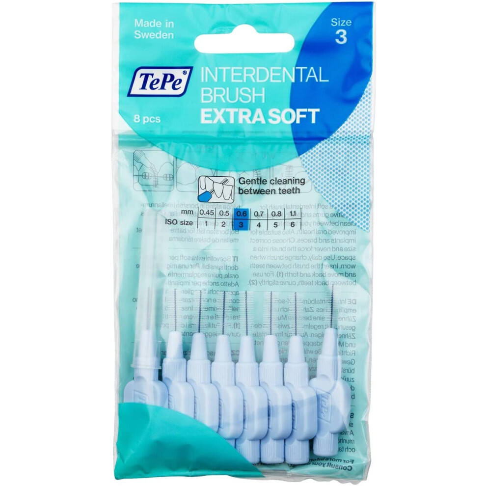 TePe Interdental Brush Extra Soft Blue - Pack of 8