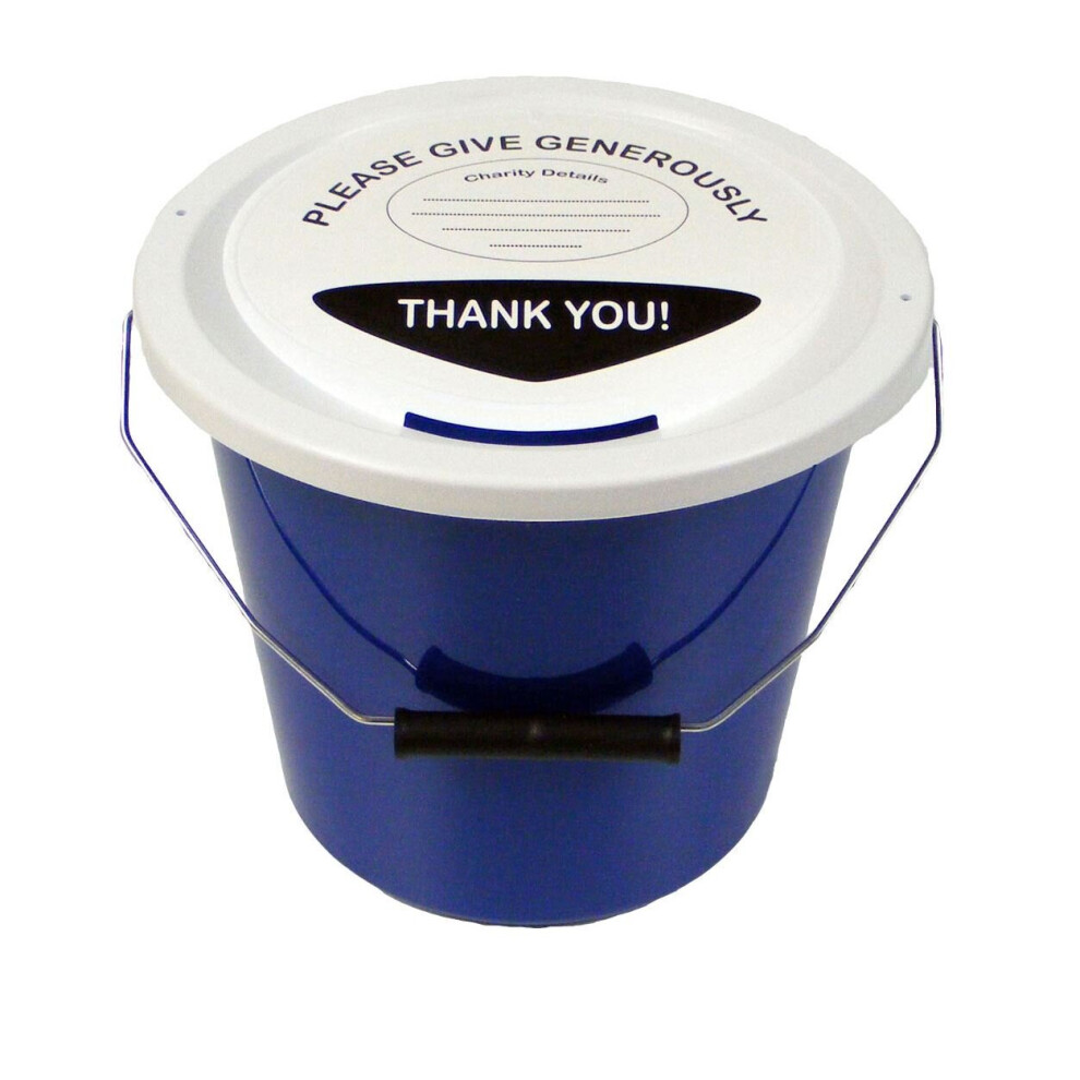 Charity Money Collection Bucket 5 Litres - Blue 5060451840377