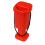 10 Square Charity Money Collection Boxes - Red 1
