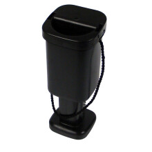 5 Square Charity Money Collection Boxes - Black