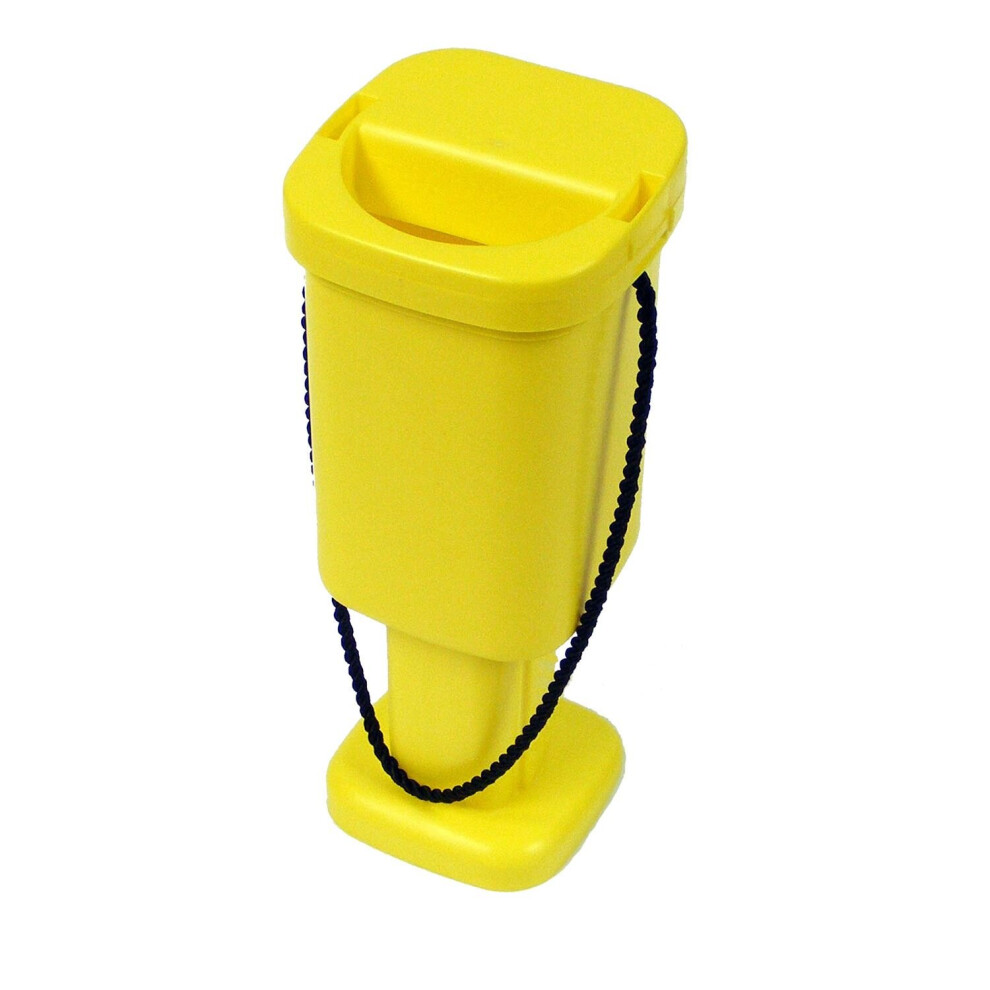 Square Charity Money Collection Box - Yellow