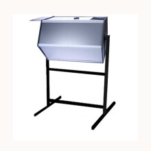 Raffle/Tombola Drum On Floor Stand Large (Size 3) - Silver