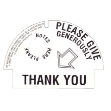 10 Self-Adhesive Security Seals for Round Charity Collection Boxes - Tamper-Evident, Reusable Labels (Color Options)