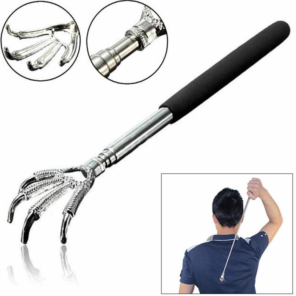 Unique Black Eagle Claw Metal Back Scratcher Telescopic Extendable Massager