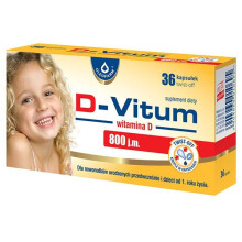 D-Vitum 800 IU, vitamin D for premature babies and from 1 year, 36 twist-off capsules