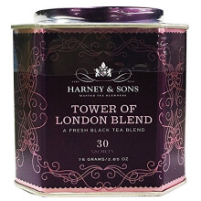 Harney & Sons, Mélange Tour de Londres, Un Mélange de Thé Noir Frais, 30 Sachets, 2,65 oz (75 g)
