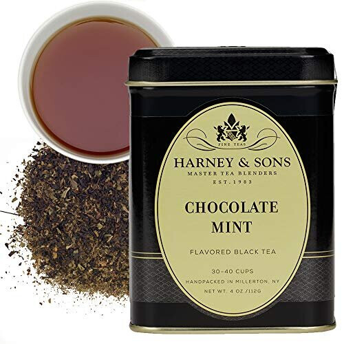 Harney & Sons Loose Leaf Black Tea, Chocolate Mint, 4 Ounce