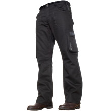 (Black, 44W / 30L) Enzo Mens Cargo Jeans Trousers Casual Work Denim